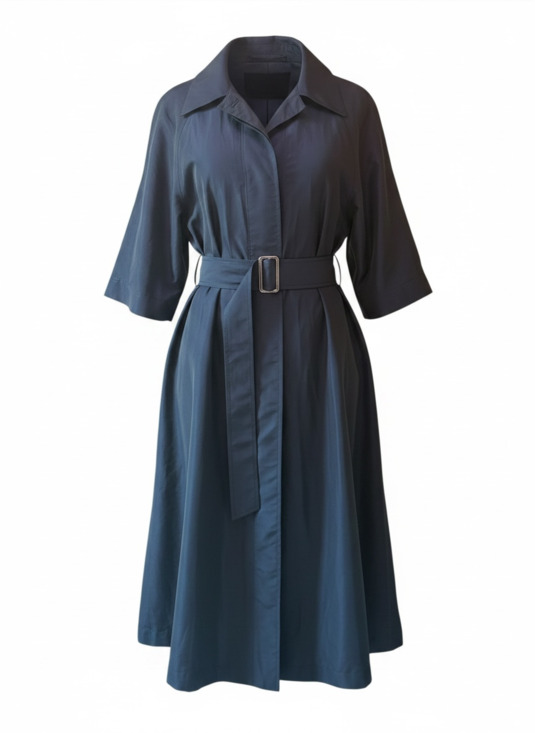 Elie Tahari Dresses & Skirts - Elie Tahari Silk Short Sleeve Belted Midi Dress